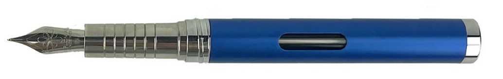 Nexus - Diplomat Nexus Blue & Chrome Fountain Pen Steel Nib